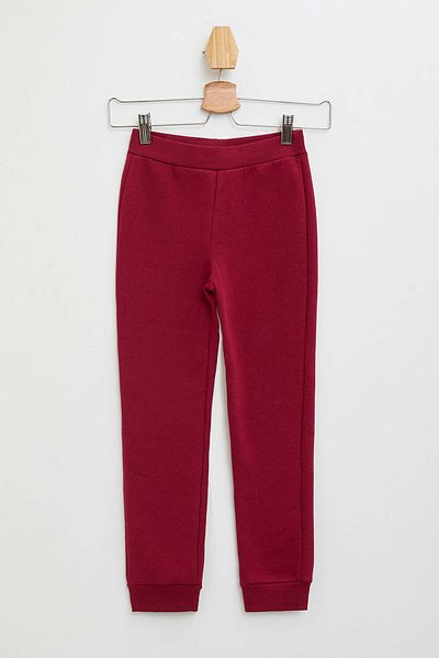 DeFacto Claret Red Elastic Waist Sweatpants for Girls