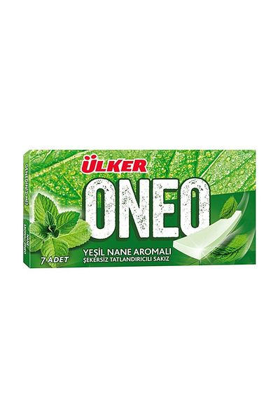 Ülker Oneo Slims Green Mint Flavored Gum 14 Gr (27 Pieces)
