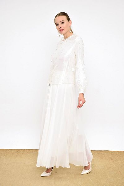 Bym Fashion Γυναικεία Λευκή Φούστα 1141