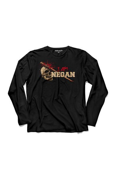 Kendim Seçtim Tricou cu mânecă lungă I Am Negan The Walking Dead The Walking Dead