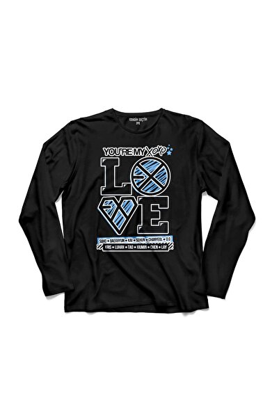 Kendim Seçtim Exo + Xoxo + Logo ljubavi Ti si moja majica sa dugim rukavima