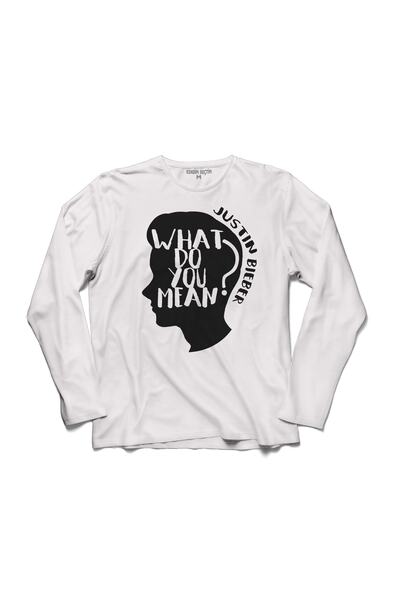 Kendim Seçtim Tricou cu mânecă lungă pentru bărbați Justin Bieber 1994 What Do You Mean