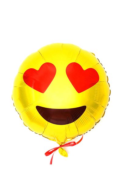Kazanabil Heart Eye Emoji Foil Balloon 40cm