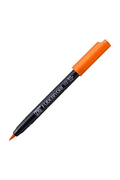 Zig Fudebiyori Brush Pen Brush Tip Pen 70 ORANGE