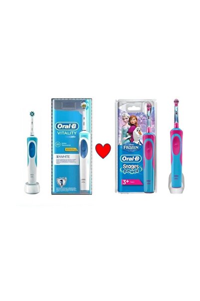 Oral-B Vitality 3D White Şarjlı Diş Fırças+Çocuk Frozen Özel Seri