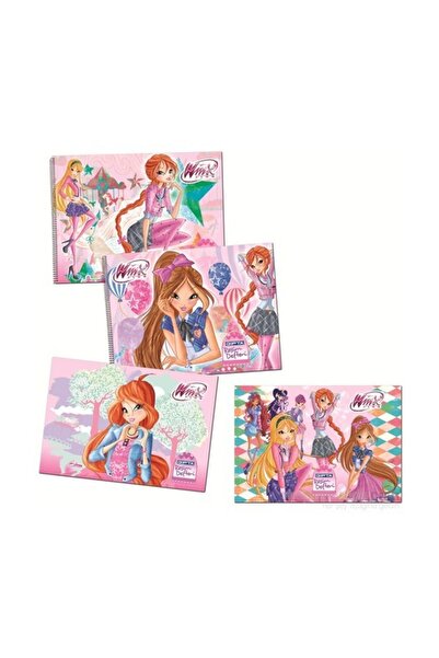 winx club Gıpta 3091 Winx Spiralli Resim Defteri 25x35 cm 20 Yaprak Kulplu
