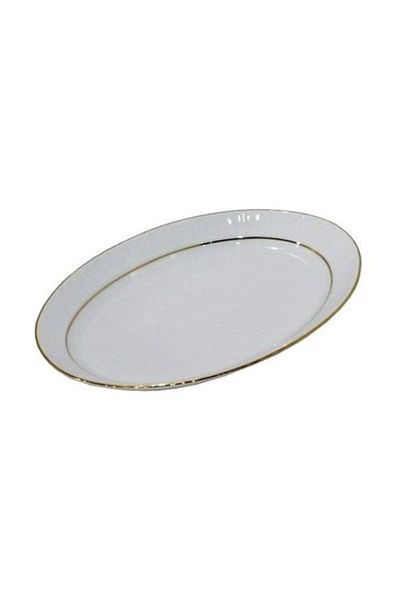Güral Porselen 25 cm 3-Piece Gilded Small Salad Plate