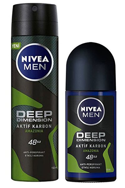 NIVEA Men Deep Dimension Amazonia Roll-On 50 ml + Deodorant 150 ml L