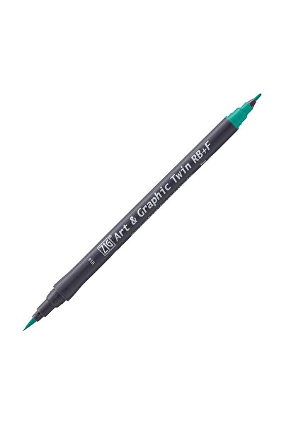 Zig Art&Graphic Twin RB+F Çift Uçlu Çizim Kalemi 054 Turquoise Green