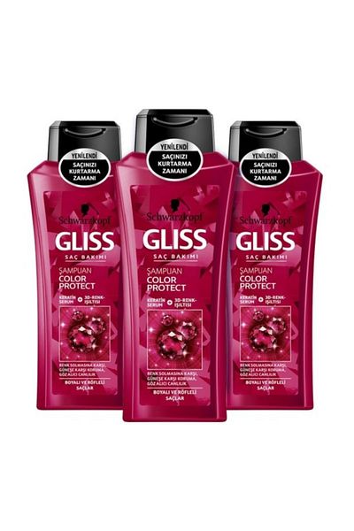 Gliss 400 ml 3-Piece Color Protect Shampoo Set