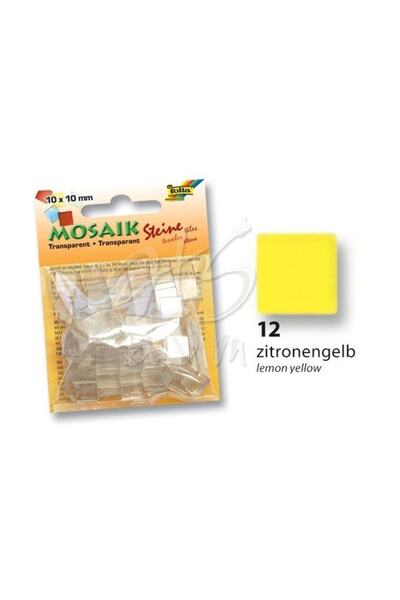 Folia Transparan Mozaik 10x10mm 190 Adet Sarı 57212