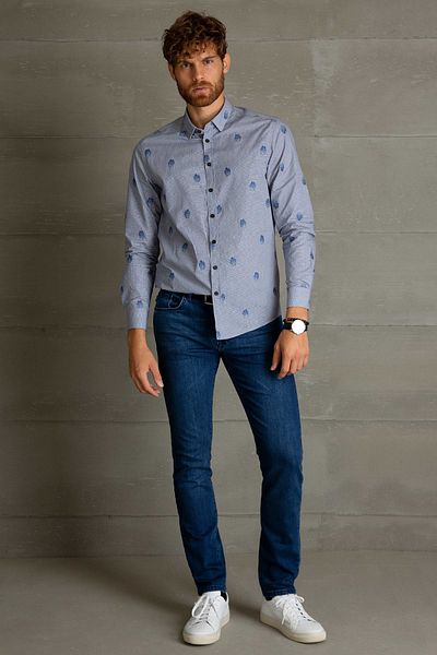 Pierre Cardin Μπλε Slim Fit πουκάμισο - Κομψό και άνετο