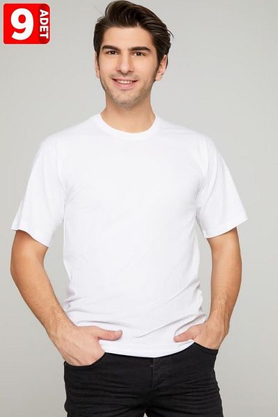 Tutku Ανδρική συσκευασία 9 100% βαμβάκι Lycra 90% βαμβάκι 0 λαιμόκοψη Λευκό