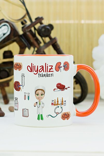 Hediyelen Diyaliz Teknikeri Kupa Bardak Turuncu