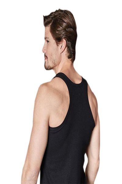 Berrak Men's Pack of 20 100% Cotton Ribbed Sports Undershirt Black 100% Cotton