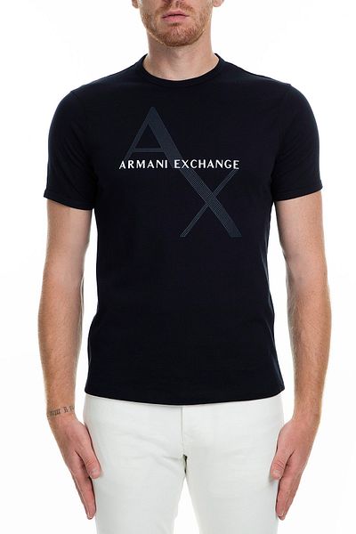 Armani Exchange Tricou albastru bleumarin pentru bărbați 8NZT76 Z8H4Z 1510