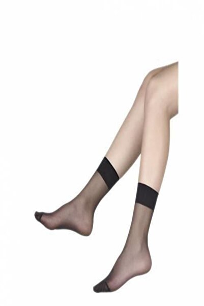 Müjde Kadın Siyah Süper İnce İnce 20 Den Soket Çorabı