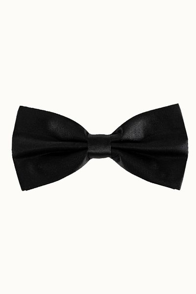 Zaim Aksesuar Black Men's Black Satin Bow Tie 111