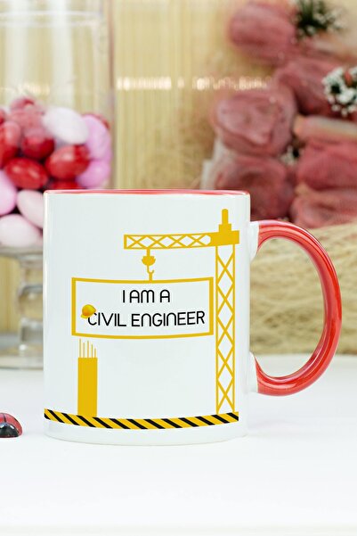 Hediyelen I Am A Civil Engineer Mug Cup Red