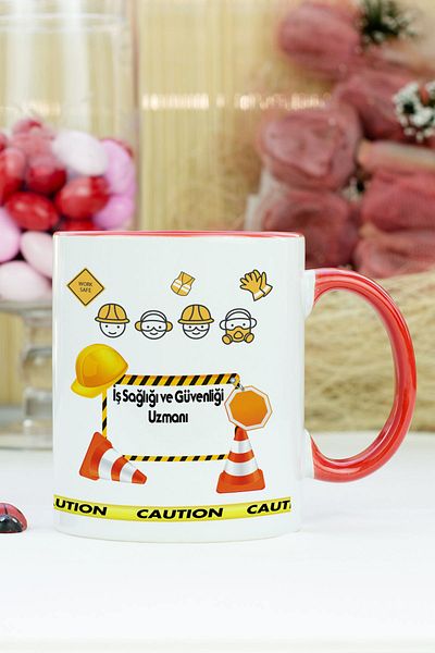 Hediyelen Professional Health and Safety Specialist Mug Cup Red