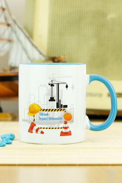 Hediyelen كوب مهندس مدني عالي باللون الأزرق