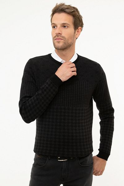 Pierre Cardin Men's Black Slim Fit Sweater G021GL0TK.000867146