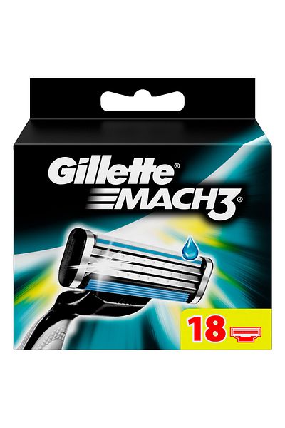Gillette Mach3 Spare Razor 18 Pieces Cardboard Pack
