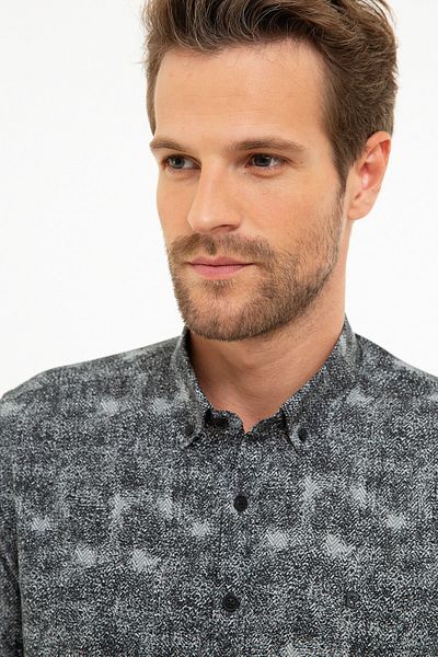 Pierre Cardin Μαύρο Slim Fit πουκάμισο