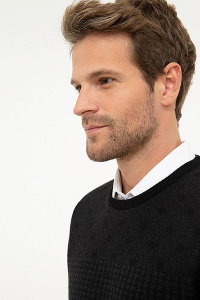 Pierre Cardin Men's Black Slim Fit Sweater G021GL0TK.000867146