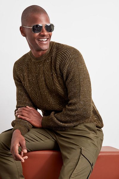 Trendyol Collection Khakifarbener Slim-Fit-Strickpullover mit Rundhalsausschnitt – TMNAW20MG0029