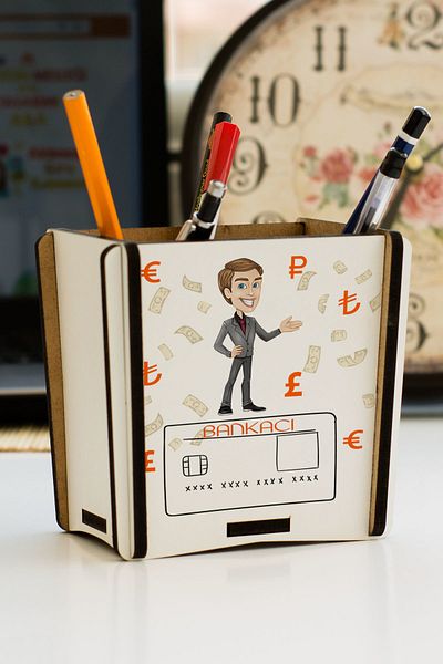 Hediyelen Banker Pen Holder