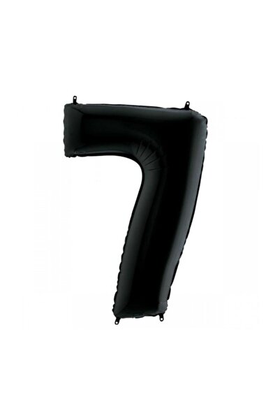 kidspartim بالون فويل أسود 7 أرقام 40 بوصة 100 سم