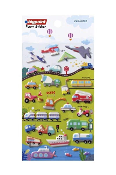 Sticker Karışık Araçlar 15'li Paket