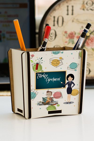 Hediyelen Turkish Teacher Pencil Holder