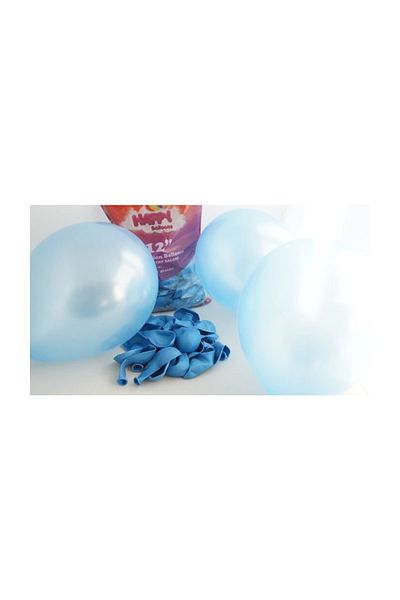 Parti dolabı 50 PCS METALLIC LIGHT BLUE BALLOON PEARLELESS Birthday Flying Cheap