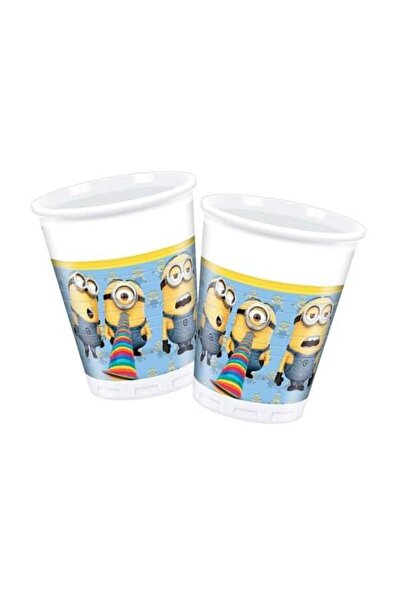 Parti dolabı 8 Adet Minion,Minions Plastik Bardak Doğum Günü Çılgın Hırsız