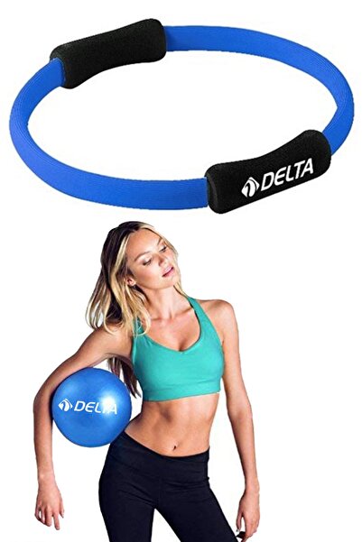 Delta Pilates Egzersiz Çemberi, 20 Cm Mini Pilates Topu Over Ball Plates Seti