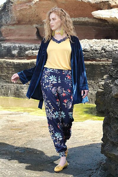 Argento Women's Navy Nostalgia 3-Piece Pajama Set
