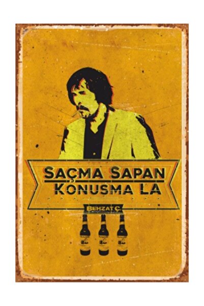 Hayat Poster Behzat Ç  Retro Vintage Ahşap Poster