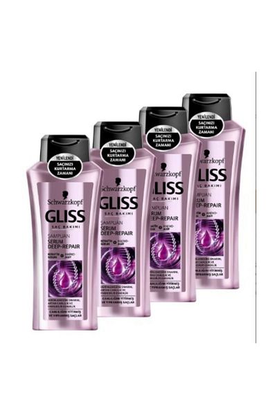 Gliss Deep Repair Serum Shampoo - 400 ml X 4 Pieces