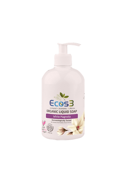 Ecos3 Organic Liquid Soap White Magnolia Set of 2 (2 x 500 ML)