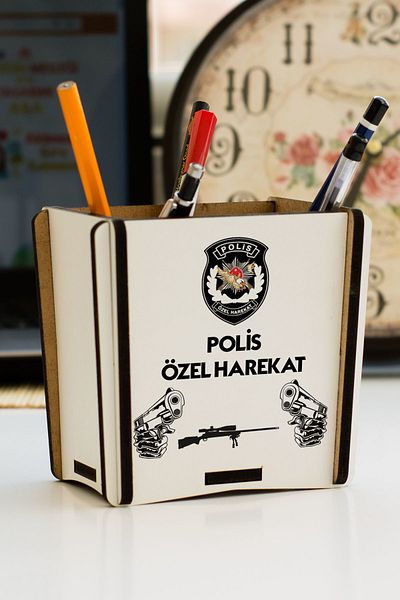 Hediyelen Police Special Operations Pen Holder
