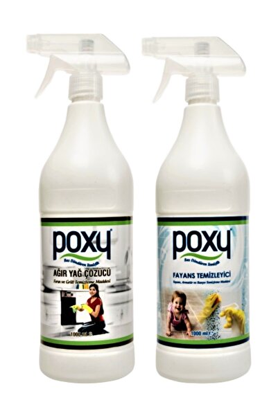 Poxy Fayans ve Banyo 1000 ml + Ağır Yağ Çözücü 1000 ml SET