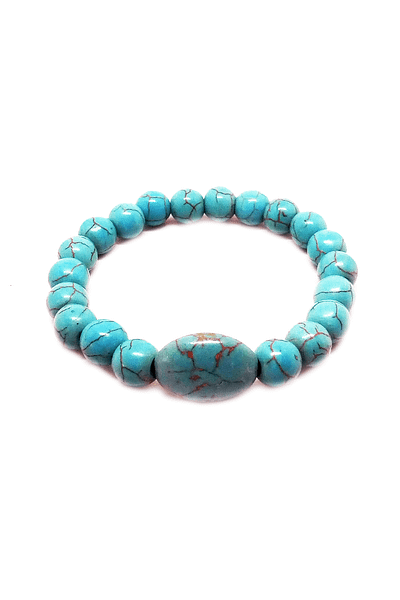 Kusakli Women's Turquoise Natural Stone Design Women's Bracelet 72450BL