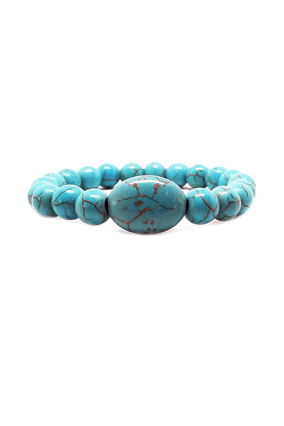 Kusakli Women's Turquoise Natural Stone Design Women's Bracelet 72450BL