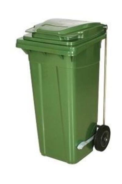 Genel Markalar Büyük Mobil Çöp Kutusu Kovası Konteynerı 120 lt Tekerlekli