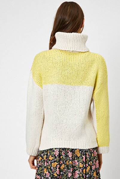 Koton Γυναικείο Εκρού Πλεκτό Σακάκι