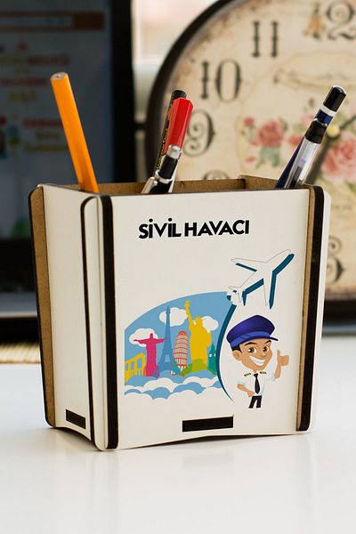 Hediyelen Civil Aviator Pen Holder