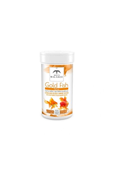 White Balance Gold Fish Pellets Japon Balığı Balık Yemi 100ml
