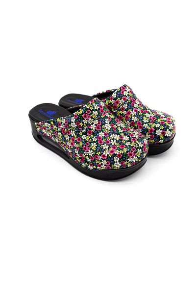 TERLİKSABO Purple Floral Air Max Sabo Slippers Black Sole